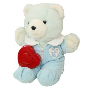 Chosen Heart to Heart Baby Bear Blue w/Heartbeat Vintage 1986 Plush Toy